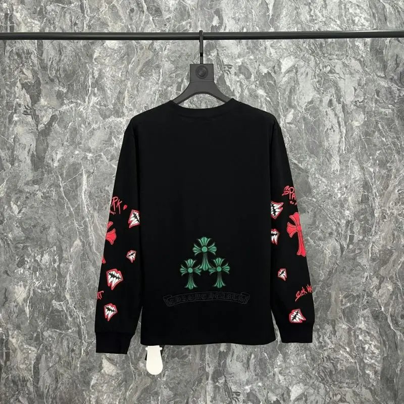 Chrome Hearts Shirts Graphic long-sleeve shirt — K9003 gray