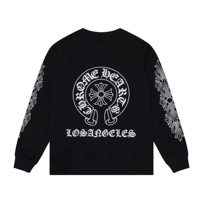 Chrome Hearts Shirts Graphic long-sleeve shirt — K8008 Black