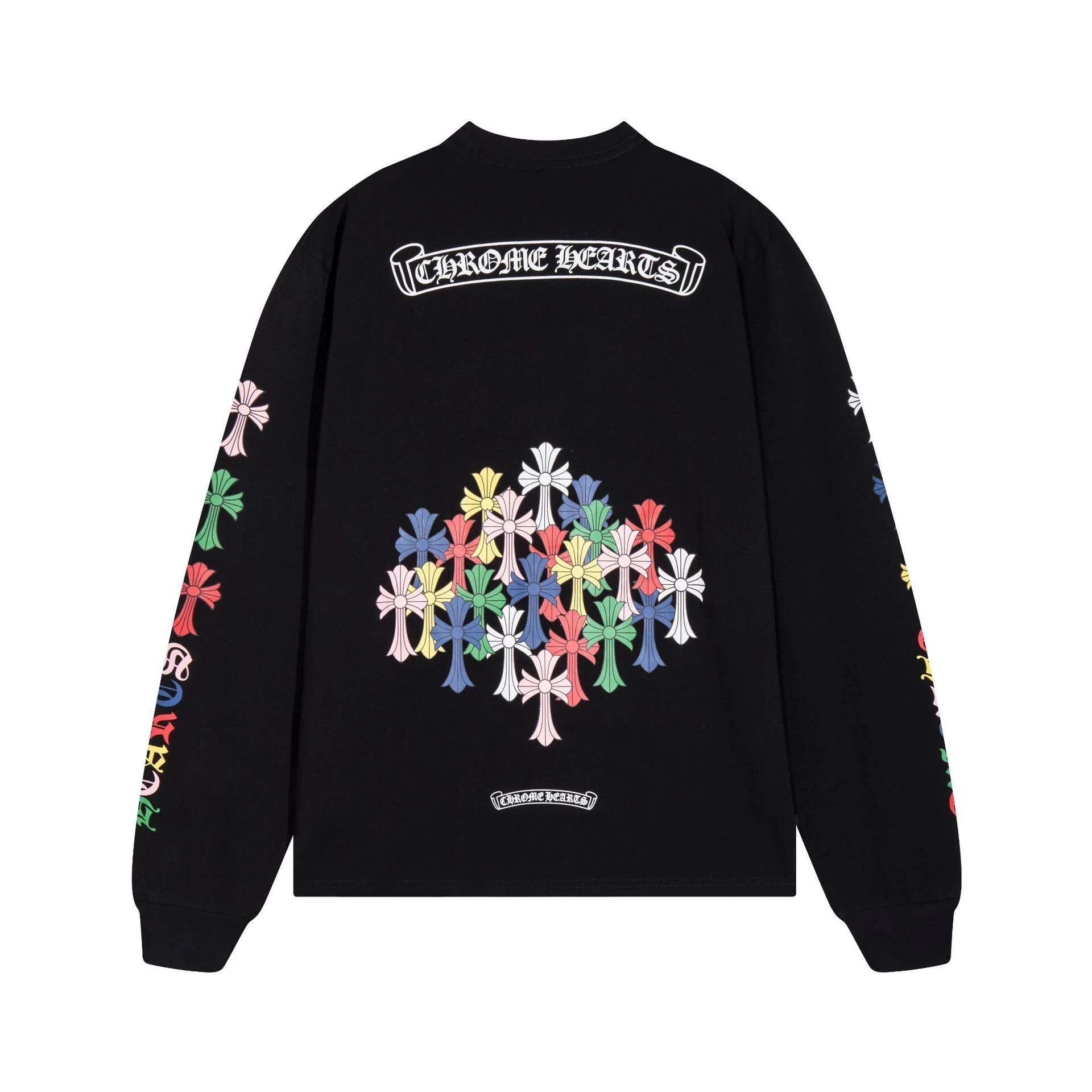 Chrome Hearts Shirts Graphic long-sleeve shirt — K8015 Black