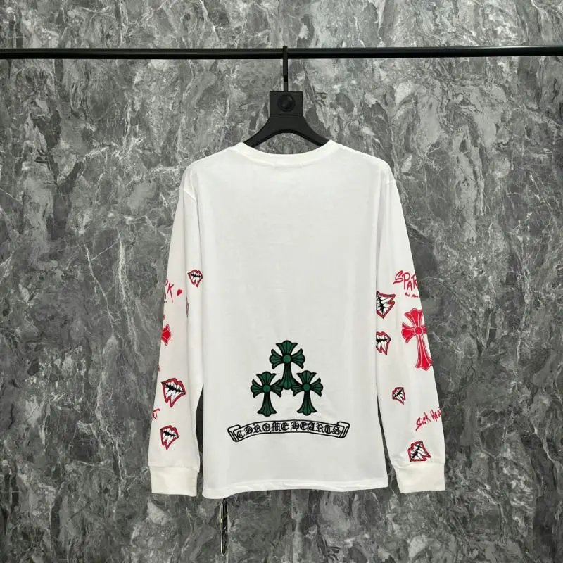 Chrome Hearts Shirts Graphic long-sleeve shirt — K8005 white