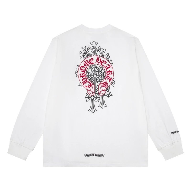Chrome Hearts Shirts Graphic long-sleeve shirt — K8006 white
