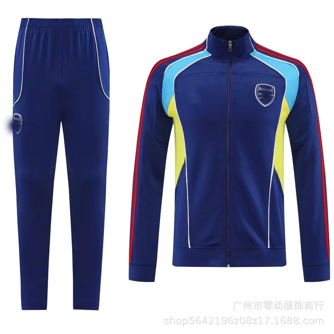 Unbranded Tracksuits Football-Inspired Zip-Up Track Jacket and Pants Set — 26 Arsenal Long Pull Jacket 1