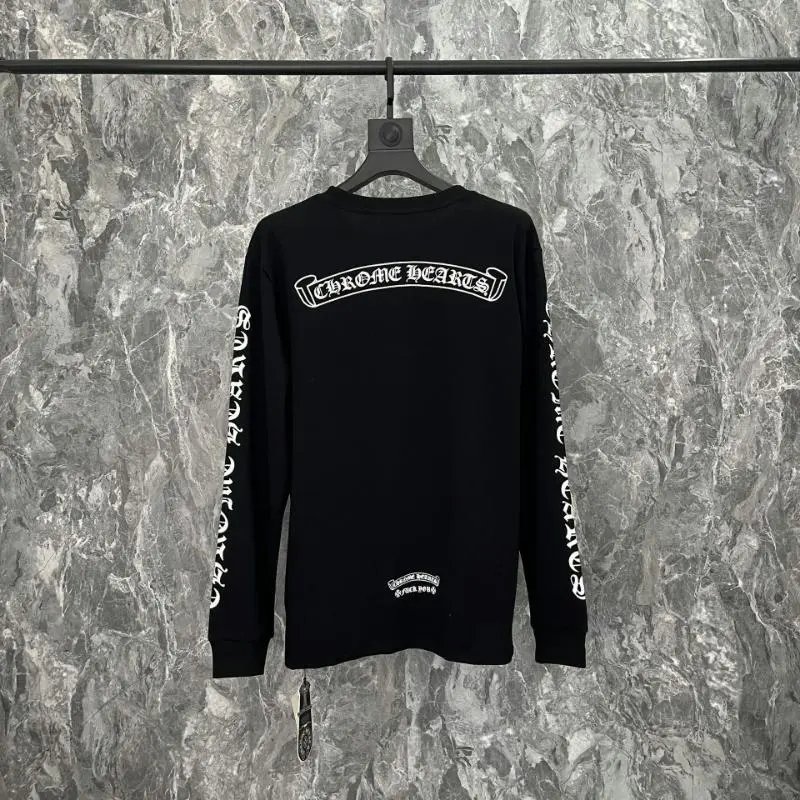 Chrome Hearts Shirts Graphic long-sleeve shirt — K8021 Black