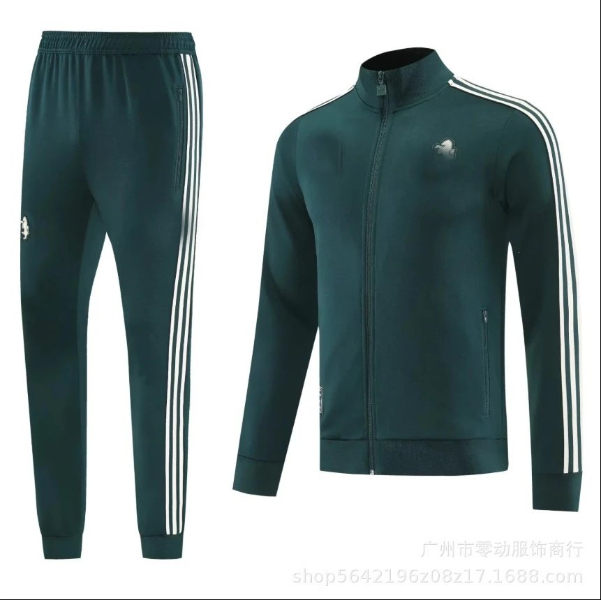Unbranded Tracksuits Football-Inspired Zip-Up Track Jacket and Pants Set — 25 Juventus Long Pull Jacket
