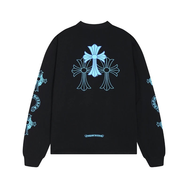 Chrome Hearts Shirts Graphic long-sleeve shirt — K8018 Black