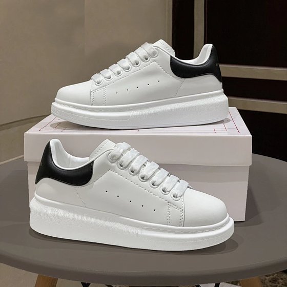 High-Quality Cross-Border Putian McQueen White Sneakers for Men and Women Couples, Height-Increasing, Trendy and Versatile Casual Shoes