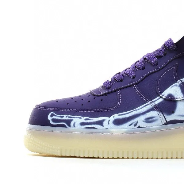 Nike Air Force 1 Low Purple Skeleton Sneakers - 1