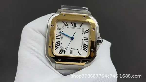 Cartier Santos Dumont Two-Tone Gold and Steel Quartz Watch Watches - 1