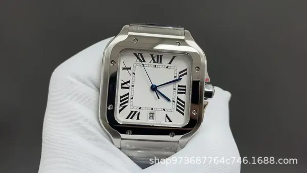 Cartier Santos De Cartier Silver Dial Steel Watch Watches - 1