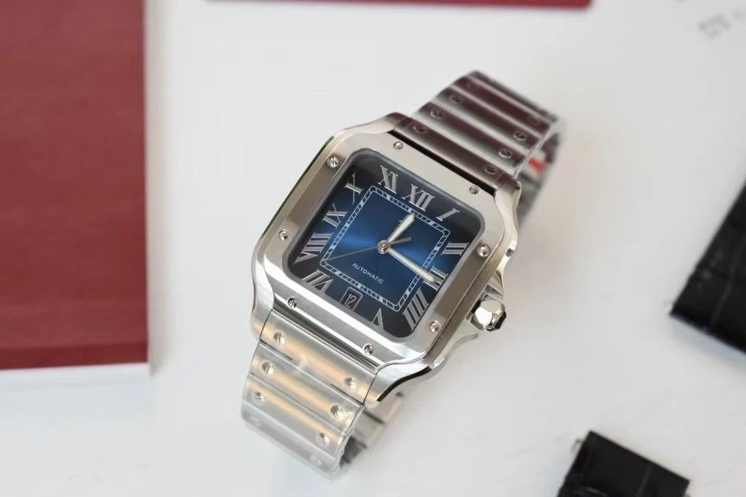 Cartier Santos de Cartier Green Dial Automatic Watch Watches - 3