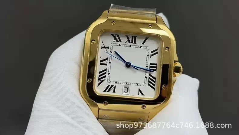 Cartier Santos de Cartier Green Dial Automatic Watch Watches - 2