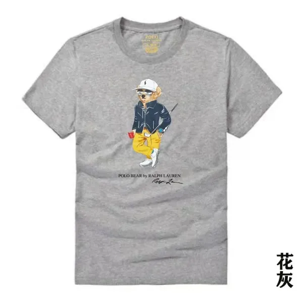 Ralph Lauren Polo Bear Graphic T-Shirt Heather Gray - 31