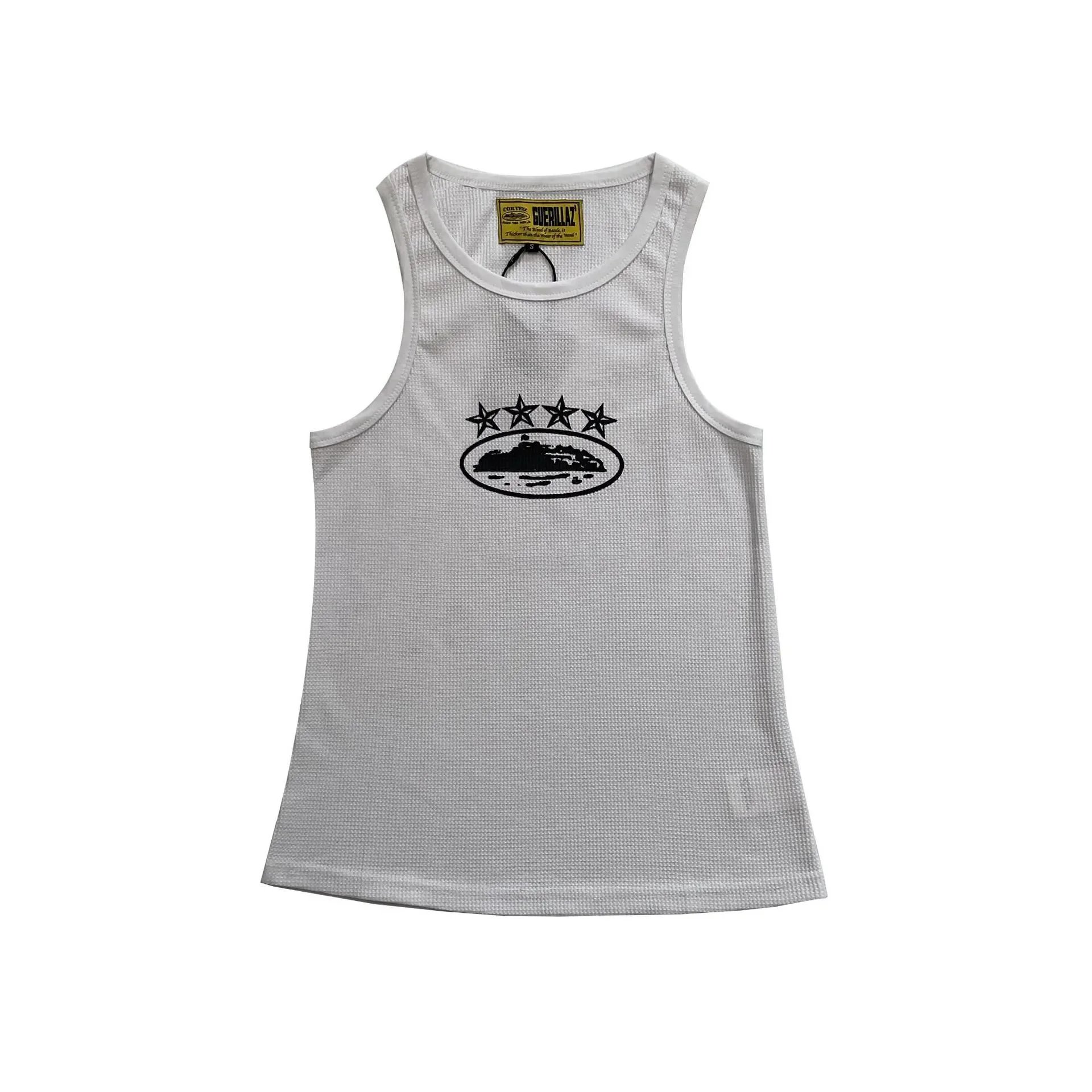 Corteiz Vests Ribbed Tank Top — 5095 white