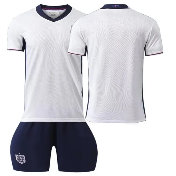 England National Team 2024 Home Kit White Navy Jersey and Shorts - 1