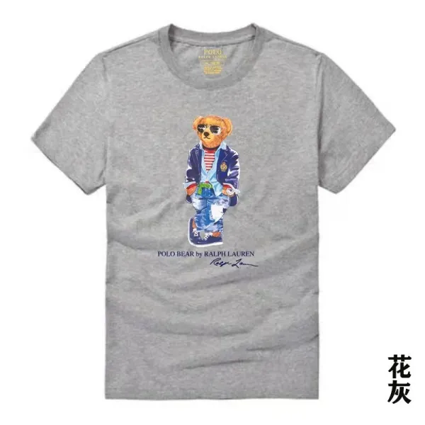 Ralph Lauren Polo Bear Graphic T-Shirt Heather Gray - 21