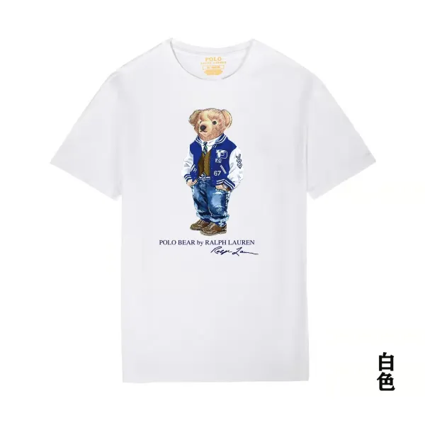 Ralph Lauren Polo Bear Graphic T-Shirt Heather Gray - 29