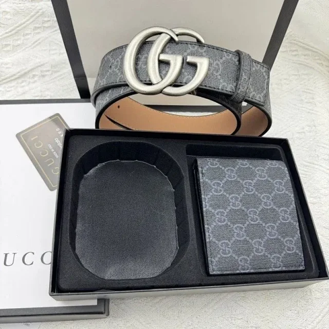 Gucci Belts GG monogram belt with Double G buckle product detail image 2