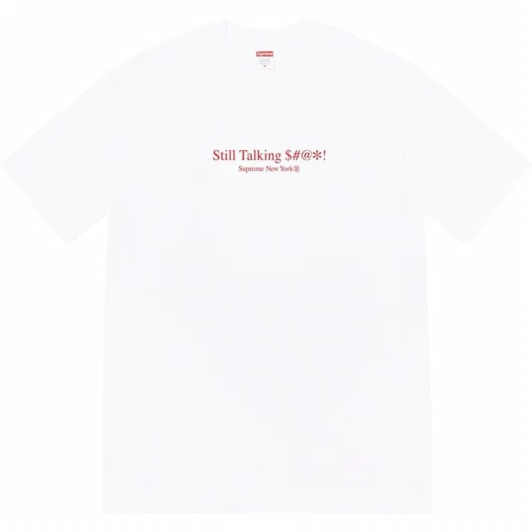Supreme T-Shirts Sheep Print — Supreme SS22 letter logo print short-sleeve American-style trendy T-shirt, unisex, white