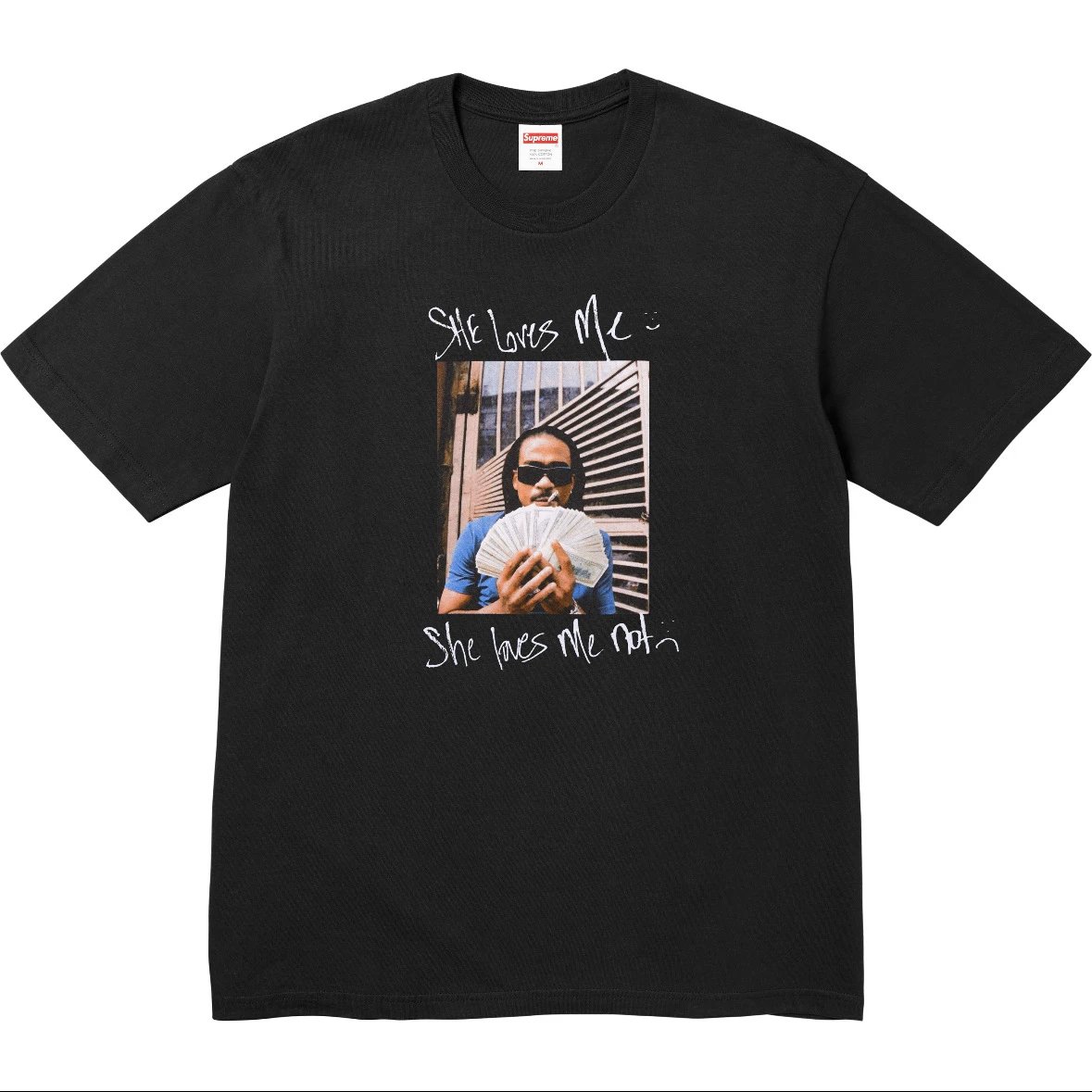 Supreme T-Shirts Sheep Print — Supreme SS 25 Chest figure photo print short sleeve T black shirt for men and women