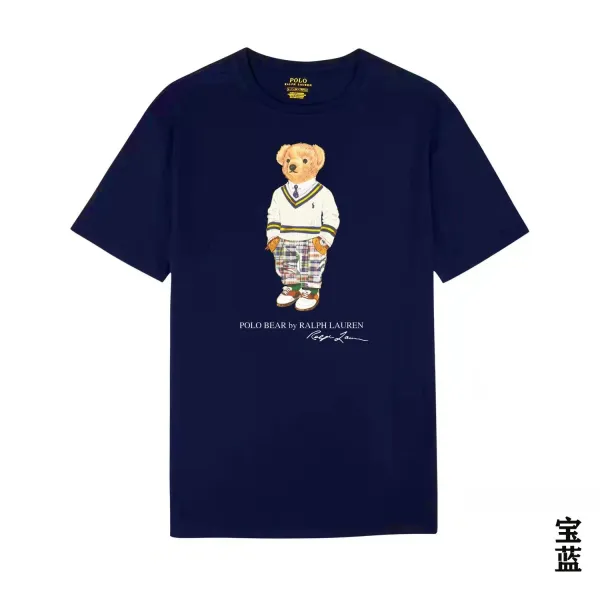 Ralph Lauren Polo Bear Graphic T-Shirt Heather Gray - 28