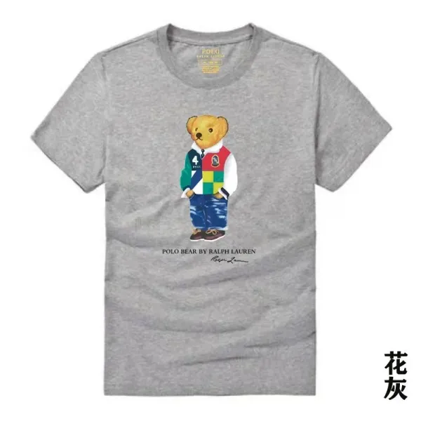 Ralph Lauren Polo Bear Graphic T-Shirt Heather Gray - 45