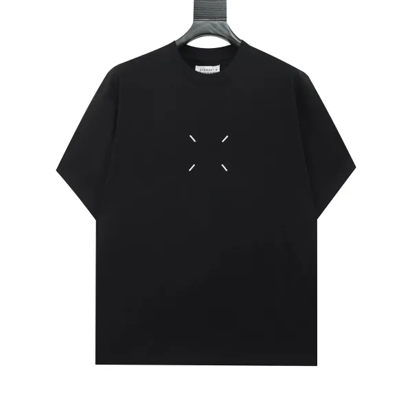 Maison Margiela Replica Four-Stitch Black T-Shirt - 1