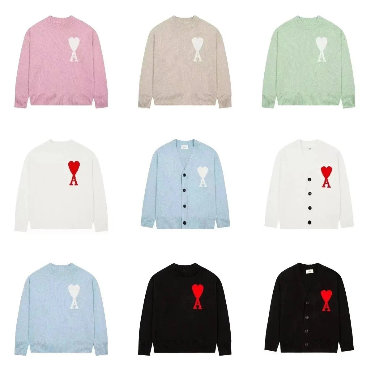 Ami Paris Heart Logo Sweater/C