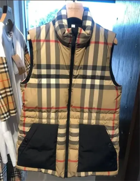 Burberry Classic Check Quilted Vest Beige Multicolor - 1