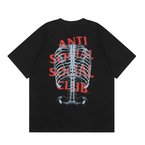 Anti Social Social Club Ribcage Skeleton Black T-Shirt - 1