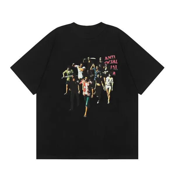 Anti Social Social Club x Yakuza Group Print Black T-Shirt - 1
