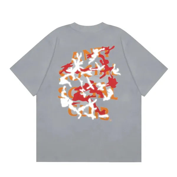 Anti Social Social Club Distorted Logo Gray T-Shirt - 1