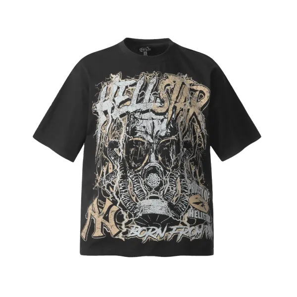 Hellstar Born From Pain Graphic T-Shirt Black - 1