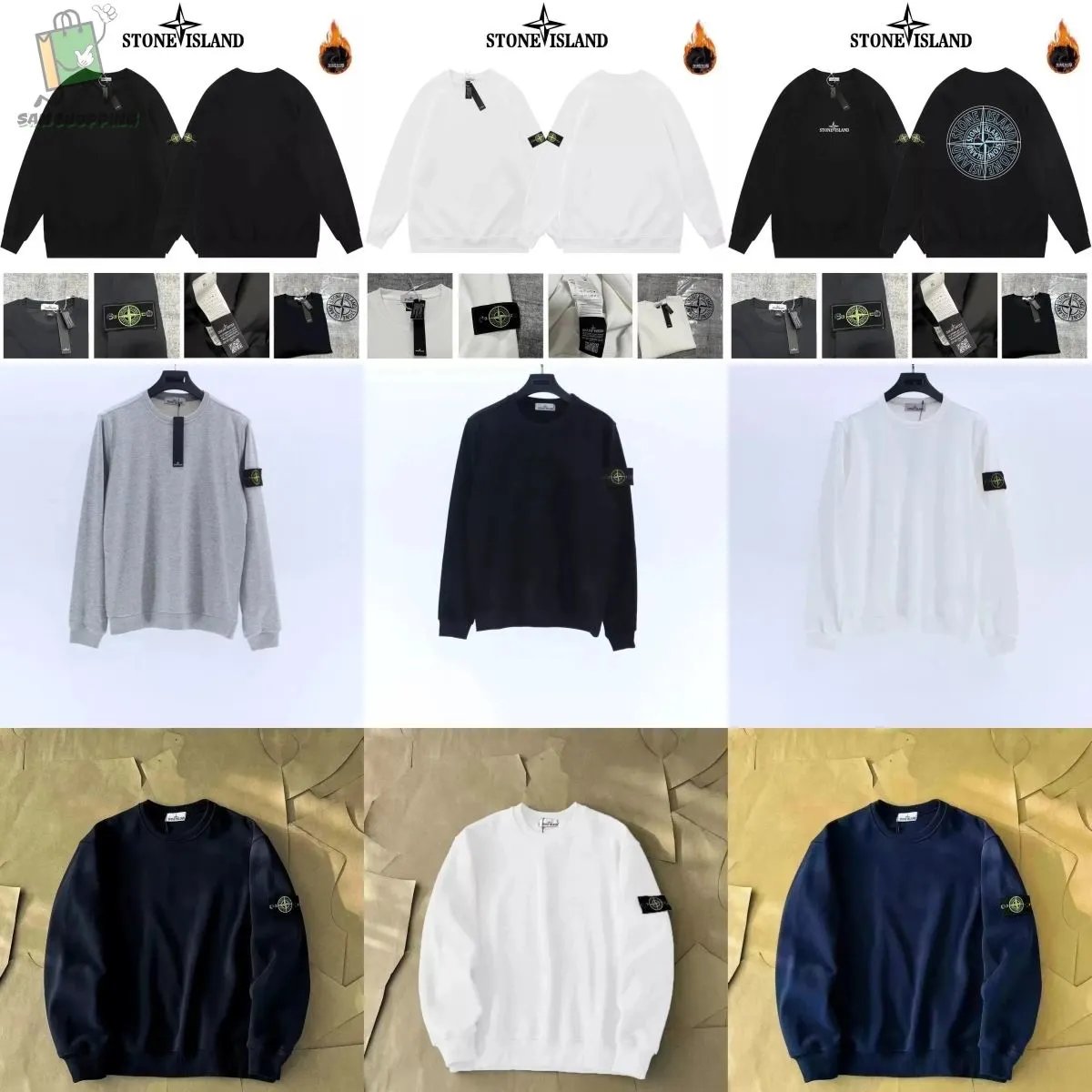 Stone Island Compass Logo Swea