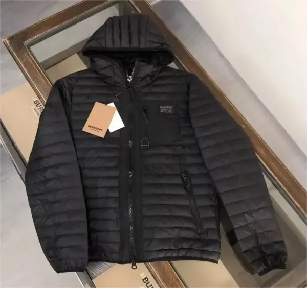 Burberry Lightweight Quilted Hooded Jacket Black - 1
