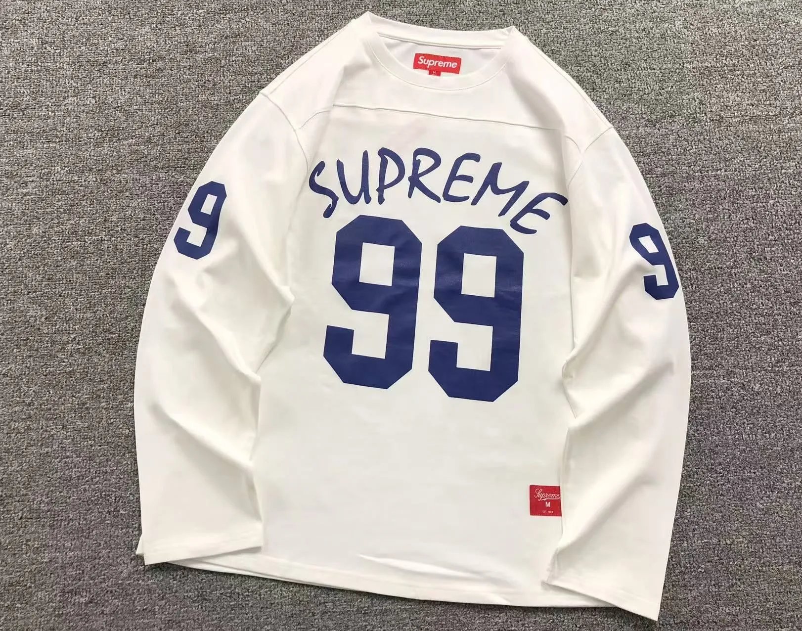 Supreme Hoodies & Sweatshirts Collegiate Number 8 Graphic Crewneck Sweatshirt — E571#White
