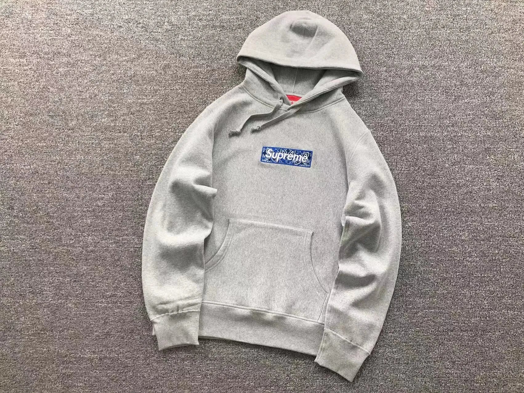 Supreme Hoodies & Sweatshirts Collegiate Number 8 Graphic Crewneck Sweatshirt — E513# Cashew Flower Gray