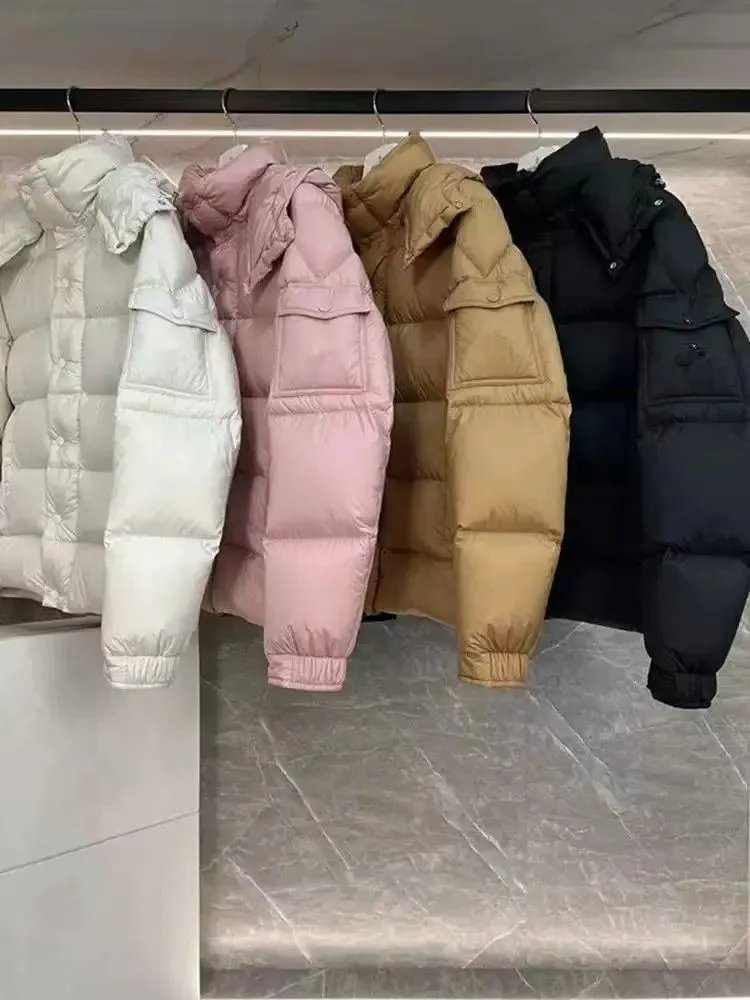 Moncler Mayfair Navy Button-Front Down Jacket - 34