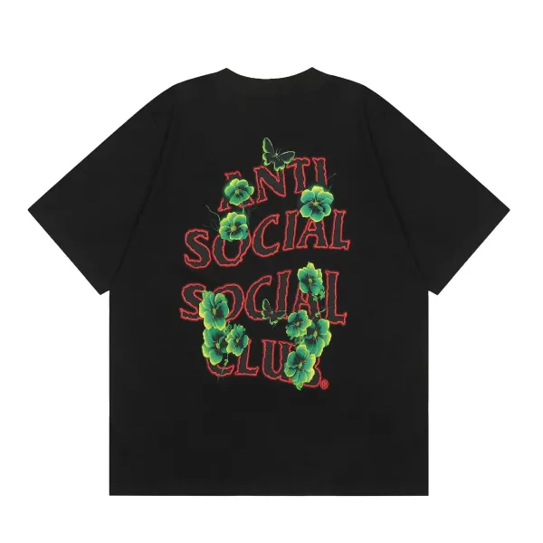 Anti Social Social Club Floral Glow Black T-Shirt - 1