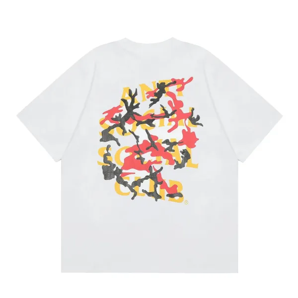 Anti Social Social Club Camo Logo White T-Shirt - 1