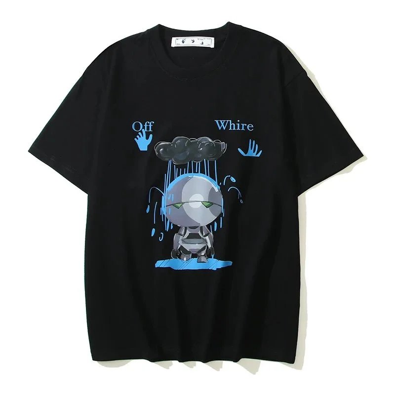 Off-White Rainy Robot Black T-Shirt - 1