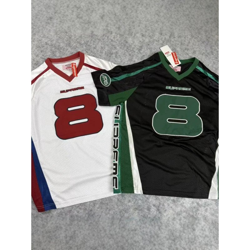 Supreme T-Shirts Mesh number graphic jersey-style T-shirt image 2