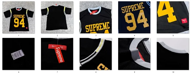 Supreme T-Shirts Mesh number graphic jersey-style T-shirt product detail image 13