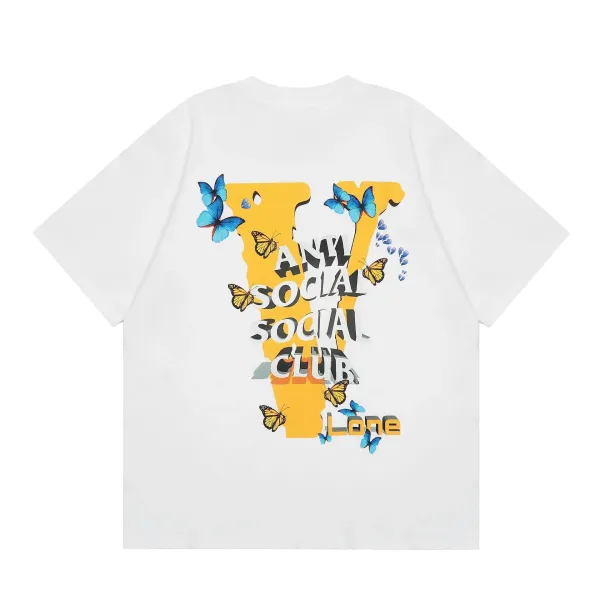 Anti Social Social Club Lone Butterfly White T-Shirt - 1