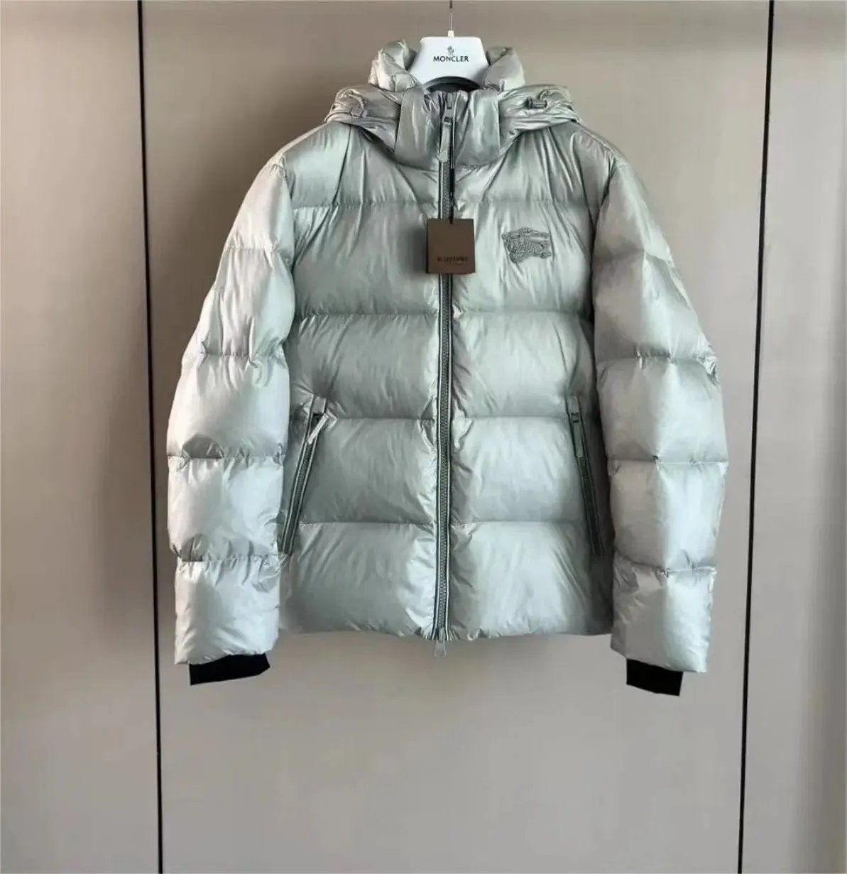 Moncler Genius 7 Moncler Fragment Hiroshi Fujiwara Down Jacket Silver - 1