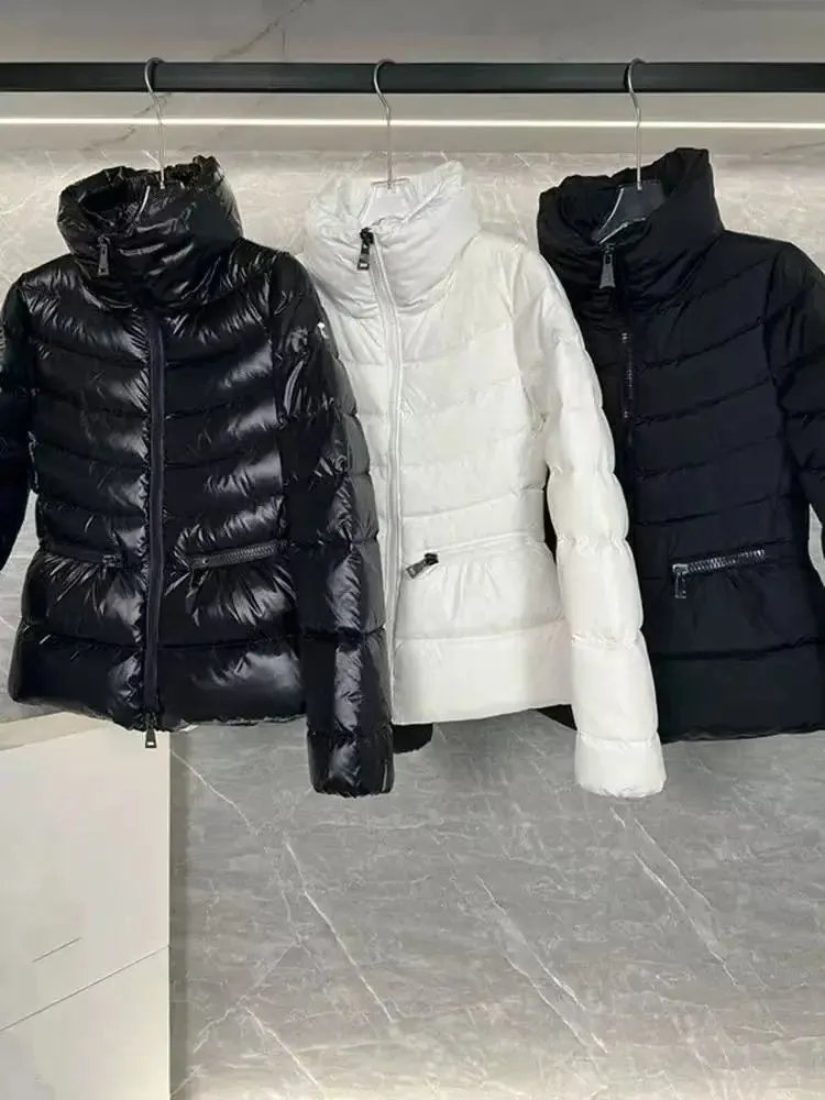 Moncler Mayfair Navy Button-Front Down Jacket - 38