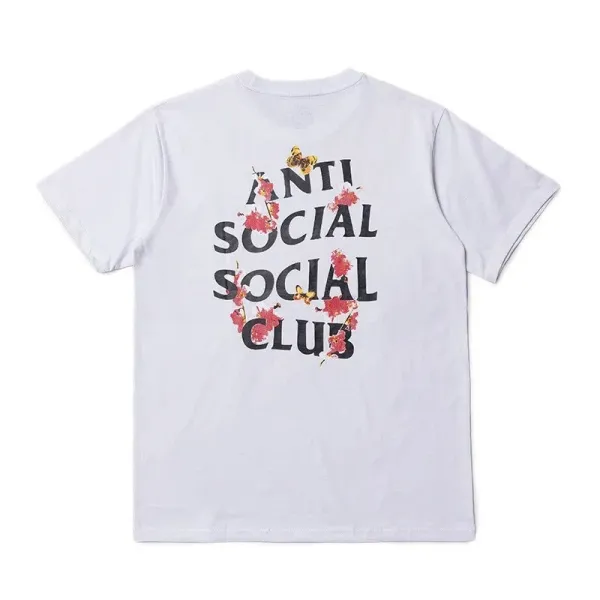Anti Social Social Club Floral Print White T-Shirt - 1