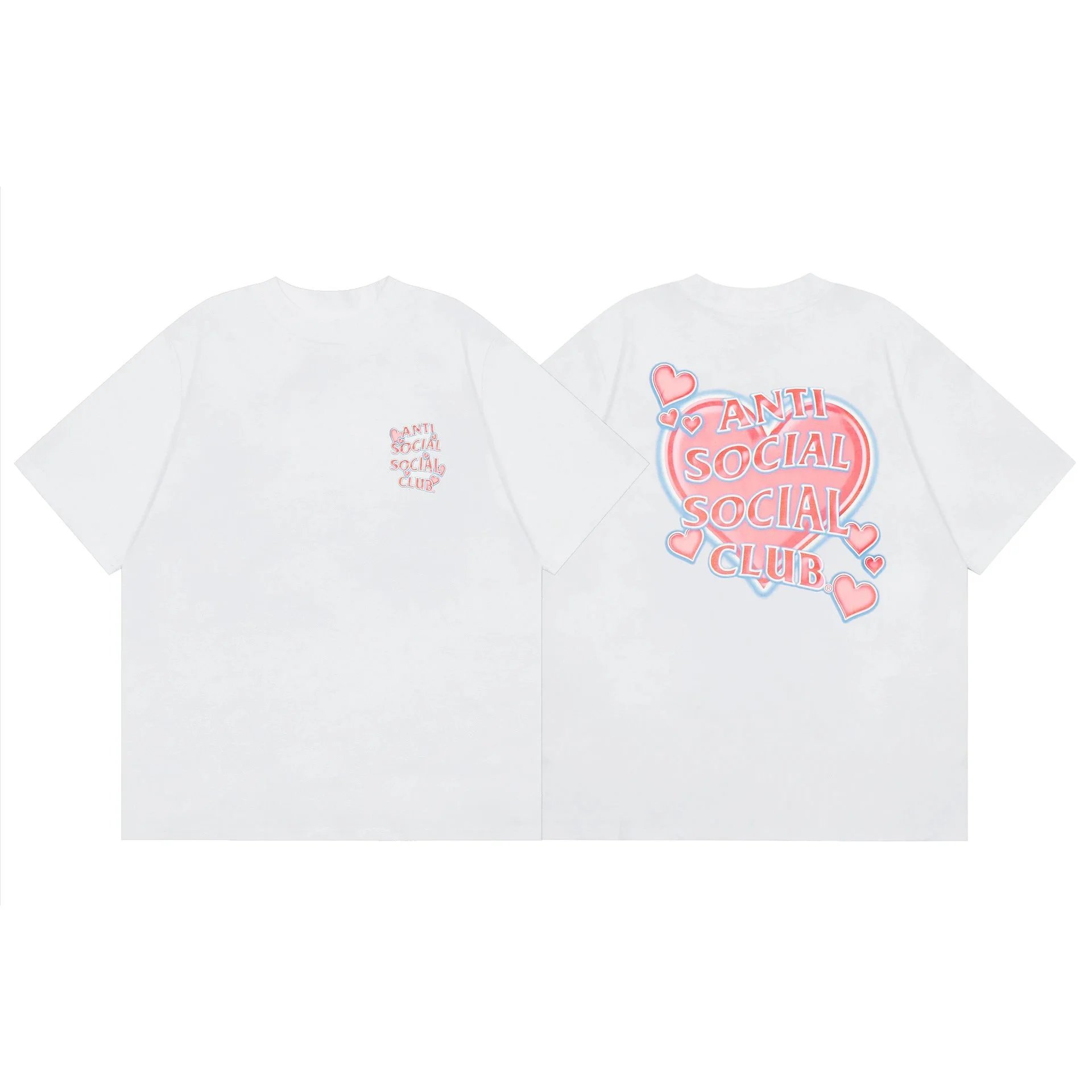 Anti Social Club T-Shirts Graphic Print — 2131 White