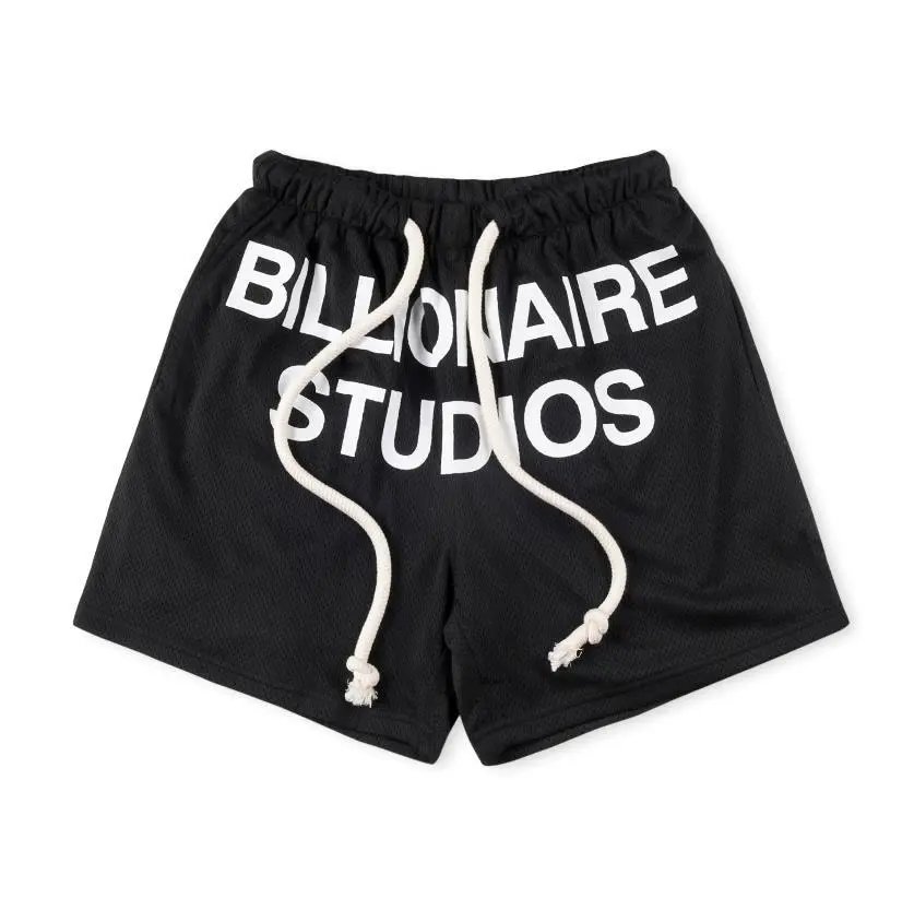 Billionaire Studios Shorts Drawstring Logo — Black