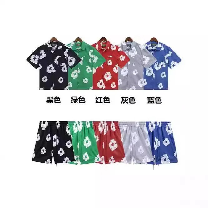 Floral Print Shirt/Shorts Set 