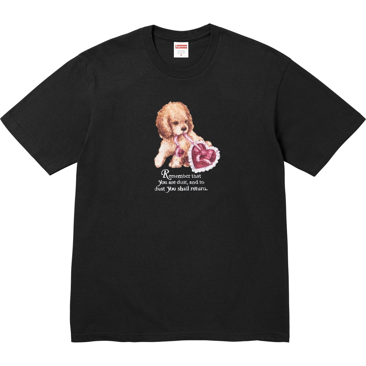 Supreme T-Shirts Sheep Print — Supreme Winter T‐shirt Collection FW25: Crew-neck, comfortable short-sleeve T-shirt with an animal-print design, unisex in black.